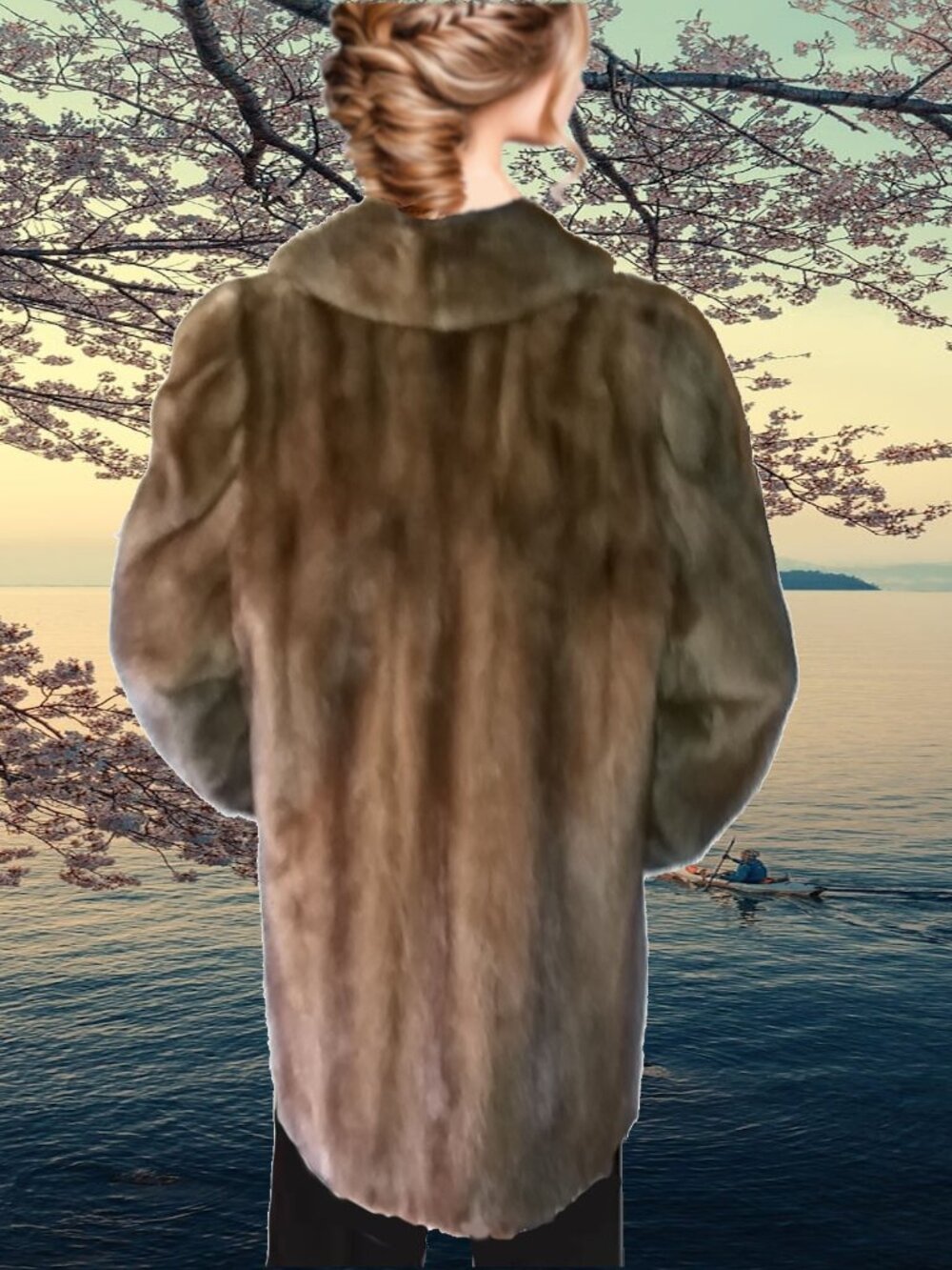 Pappas Genuine Mink Fur Coat